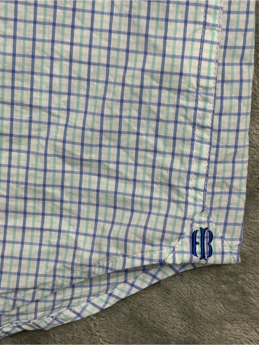Holderness & Bourne Shirt Mens XL Blue Plaid Tailored Fit Picard Stretch - Picture 6 of 16